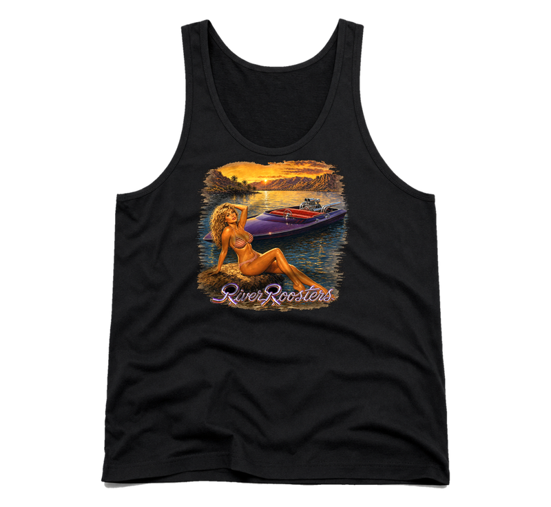 River Tank — Black — the back print