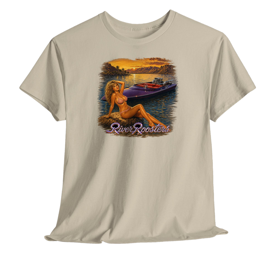 River Tee — Sand &mdash; the back print