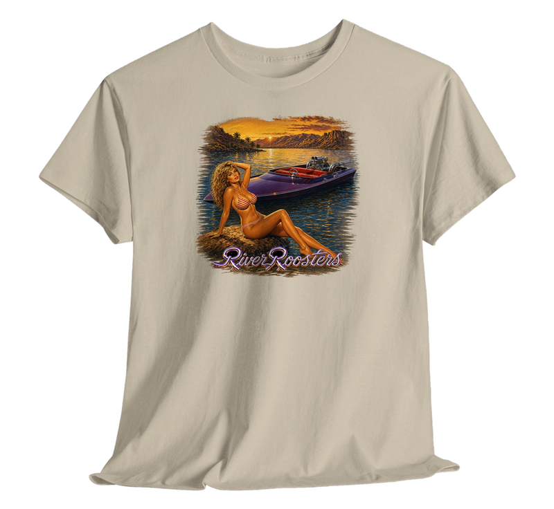 River Tee — Sand &mdash; the back print