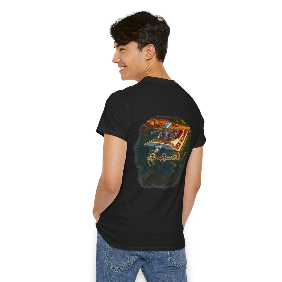 Striped Flatbottom Tee — Black