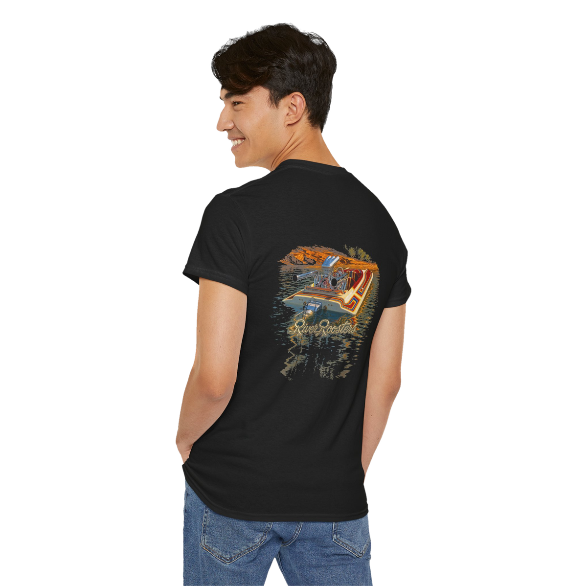 Striped Flatbottom Tee — Black